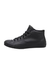 CONVERSE Men's Chuck Taylor All Star Malden Street Faux Leather Sneaker, Black Black Dk Smoke Grey, 11.5 UK