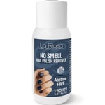 LaRosa dissolvant pour vernis à ongles SANS ACÉTONE 150 ml SENSIBLE SANS ODEUR pour une élimination douce et fiable du vernis à ongles, particulièrement adapté aux ongles cassants.