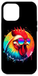 Coque pour iPhone 14 Pro Max Lunettes de soleil en forme de poulet, motif oiseau