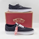 Vans Doheny Canvas Black and White Mens Sneakers UK 7 EU 40.5 New