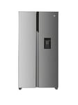 Hoover Hhsbso-6174Xwdk-1 American Style Fridge Freezer With Non Plumbed Water Dispenser - Inox