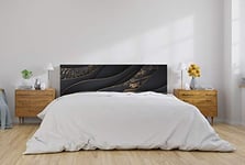 Oedim PVC Motif Noir et doré 115 x 60 cm | Disponible en Plusieurs Dimensions | Tête de lit légère, élégante, résistante et économique, Plastique, Couleurs, 115x60cm