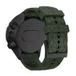 New Watch Straps for Suunto Spartan Sport & Suunto 9/9 Baro / D5 Universal Football Texture Silicone Strap(Red) Smart Wear (Color : Green)