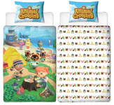 Animal Crossing Single Duvet Cover Reversible Bedding Set Nintendo Switch Game