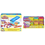Play-Doh Basic Fun Factory Shape-Making Machine with 2 Non-Toxic Colours & Sparkle Compound Collection