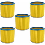 Vhbw - 5x filtres pour aspirateurs, compatible avec Einhell Inox 1100, Inox 1250/1, Inox 1400/AS, Inox 1450 w, rt-vc 1600 e, rt-vc 1630 sa, te-vc