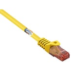 Basetech BT-2272307 RJ45 Network Cable Patch Cable CAT 6 U/UTP 3.00 m Yellow with Latch Protection Halogen Free Pack of 1