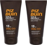 PIZ BUIN – Tan & Protect Tan Intensifying Lotion SPF 15 150Ml Pack of 2
