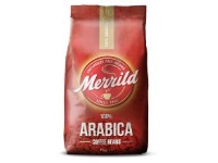 Kaffe Merrild 100% arabica helbønne 1 kg/pose - (karton á 6 poser x 1 kg)