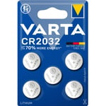 Varta CR2032 -batteri, 3 V, 5 st, lithium