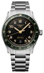 LONGINES L38124636 SPIRIT ZULU TIME GMT 42mm Green Bezel Watch