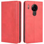 HualuBro Blackview A80 Case, Blackview A80S Case, Retro PU Leather Full Body Shockproof Wallet Flip Case Cover with Card Slot Holder and Magnetic Closure for Blackview A80 Phone Case (Red)
