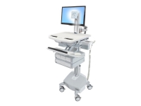 Ergotron StyleView - Vogn - for LCD-skjerm / PC-utstyr - medisinsk - aluminium, forsinket stål, kvalitetsplast - grå, hvit, polert aluminium - skjermstørrelse: inntil 24 - utgang: AC 230 V - 40 Ah - litium - TAA-samsvar