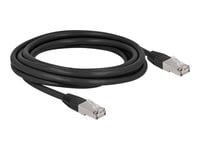 Delock - Patch-Kabel - Rj-45 (Hane) Till Rj-45 (Hane) - 3 M - 7 Mm - S/Ftp - Cat 6A - Halogenfri, Utomhus - Svart