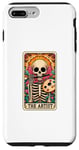Coque pour iPhone 7 Plus/8 Plus The Artist Carte de tarot Halloween Squelette Gothique Magique