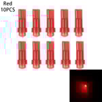 T5 LED-lampor Instrumentbräda Röd 10st 10st Red 10Pcs-10Pcs