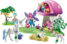 Playmobil 6055 Fairies With Toadstool House & Unicorns With A Duck Family