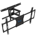Dual Arms TV Bracket for Most 37-75 inch LED LCD OLED Flat Curved TVs Up to 60 Kg Full Motion TV Mount with Swivel Articulating 6 Arms Tilts Rotation TV Wall Bracket Max VESA 600x400mm