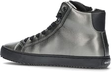Geox J Kalispera Girl A Sneaker, Dk Grey, 8.5 UK