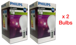 Philips E27 classic LED bulbs 7w (60w), 806lm, 3000K warm white  (2 pack)