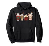 Groovy Latte Sweets Hot Chocolate Cat Lover Christmas Pajama Pullover Hoodie