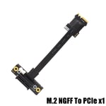 N1AC 15cm Câble d'extension ruban M.2 WiFi A/E 3.0x16, clé NGFF vers PCe, longueur d'alimentation 6 broches personnalisable Nipseyteko