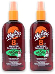 Malibu Bronzing Tan Oil SPF8 200ml X 2