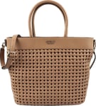 Guess, Sicilia, Handväska I Syntetläder, Textil, Fodrat Fack, Cognac, Hwwg8490230, 30 X 30 X 12 Cm Dam