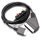 1.8M 2 In 1 RGB AV RCA Output Cable Cord For Sega Dreamcast SCART Plug Adapter