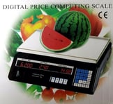 WEIGHING FRUITS VEGGIE DIGITAL ELECTRONIC PRICE COMPUTING SCALE 30KG HOME/SHOP