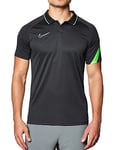 Nike Men's Academy Pro Polo, Anthracite/Green Strike/(White), S