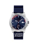 Lacoste Analogue Quartz Watch for Men with Navy Blue Silicone Bracelet - 2011202