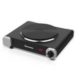 Electric Hob Portable Electric Hot Plate Single with Temperature Control, 1500W