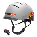 LIVALL BH51M Neo 2020 Smart Cycle Helmet with brake warning lights, indicators, fall-detection alert, plus stereo speakers & microphone for music playback (Sandstone) 57-61cm