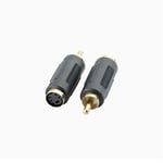 Gold Plated Premium S-Video 4Pin Female Jack to RCA Male Video Adapter