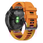26 mm watch för Garmin Descent Mk2 Orange Black