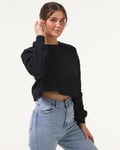 Weightless Cameron Cropped Sweatshirt Black - M