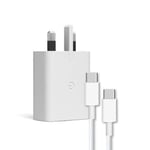 Genuine Google Pixel Charger 30W Fast UK Mains Plug With USB-C Cable GA03499