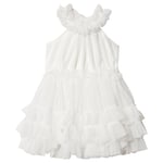DOLLY by Le Petit Tom Ruffled Chiffon Dance Dress Klänning Off-white | Vit | 0-1 years