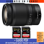 Nikon Z 24-200mm f/4-6.3 VR + 2 SanDisk 128GB UHS-II 300 MB/s + Guide PDF 20 techniques pour réussir vos photos