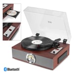 Retro CD and Record Player Combo, Built-in Speakers, Radio Bluetooth, Wood RP180