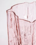 Kosta Boda Crackle Vase, 21x27 cm, Rosa Munnblåst glass