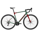 Ridley Bikes Grifn GRX 600 2x Carbon Allroad Bike - Candy Red Metallic / Thyme Green Small /Thyme