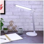 Newglo LED Daylight Desk Lamp – 3.0 USB Charging Port – Adjustable-7 Levels of Brightness-Touch Control-Helps Reduce Eye Strain and Fatigue – for Home, Hobby, School, Bedroom & Office, White
