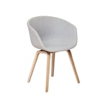 HAY About a Chair 23 stol Divina melange 120 ljusgrå-såpad ek