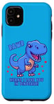 iPhone 11 Rawr Means I Love You In Dinosaur with Big Blue Dinosaur Case