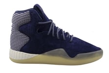 Adidas Tubular Instinct Blue Suede Leather Hi Lace Up Mens Trainers S80087