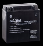 12V YTX14-BS MC-batteri 12Ah 150 x 87 x 145 mm