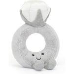 Jellycat Amuseables Diamant Ring Plyschleksak, 20 cm | Vigselring Plysch | Förlovnings- och Bröllopspresent