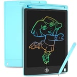 HOMESTEC Tablette d'écriture LCD colorée, Planche à Dessin de 8,5 Pouces Graphique Serrure à clé Écriture Manuscrite Doodle Pad Enfants Jouets Cadeaux pour garçons Filles (Bleu)